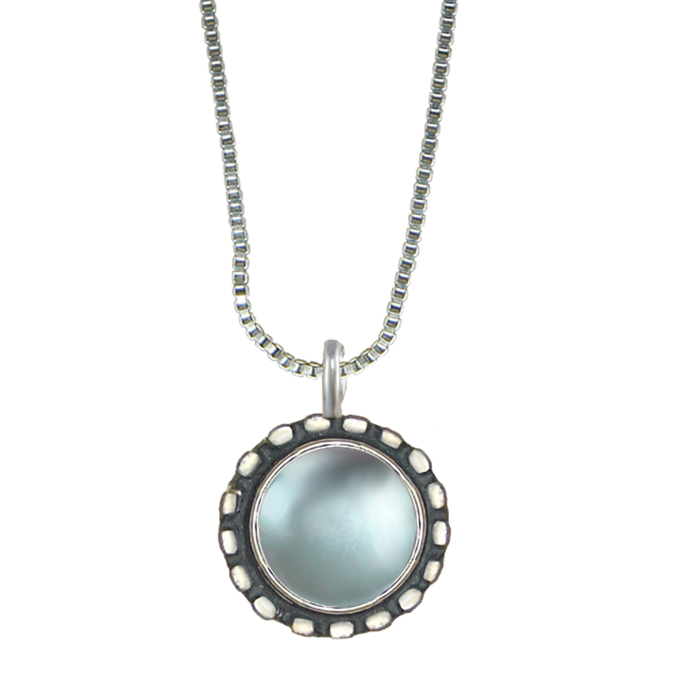 Sterling Silver Little Blue Topaz Pendant Necklace